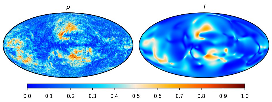 Reconstructed dust polarization fraction due to large scale magnetic field of our galaxy