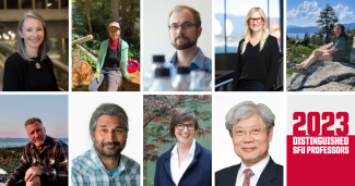 Photo collage of SFU's 2023 Distinguished SFU Professors