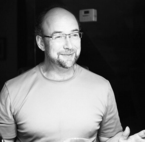 black and white photo of Randy McIntosh, Director of the INN and BC Leadership Chair 