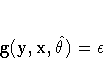 g(y,x,\hat{{{\theta}}})={{\epsilon}}