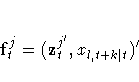 { f^j_{t}} =
( z^{j'}_{t}, x_{l,t+k| t} )'