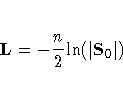 L = -\frac{n}2{\ln}( {|{S}_{0}|} )