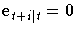{e_{t+i| t} = 0}