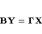 {B Y} = {{\Gamma} X}