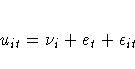 u_{it}={\nu}_{i}+e_{t} + {\epsilon}_{it}