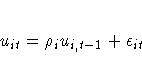 u_{it}= {\rho}_{i} u_{i,t-1}+
 {\epsilon}_{it}