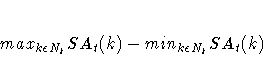 max_{k{\epsilon}N_{t}}SA_{t}(k) - min_{k{\epsilon}N_{t}}SA_{t}(k)