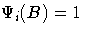 {{\Psi}_{i}(B)=1}