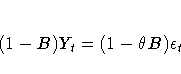 (1-B)Y_{t} = (1-{\theta}B){\epsilon}_{t}