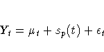 Y_{t} = {\mu}_{t} + s_{p}(t) + {\epsilon}_{t}