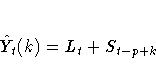 \hat{Y}_{t}(k) = L_{t} + S_{t-p+k}