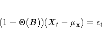 (1 - {\Theta}(B) ) (X_{t}-{\mu}_{x}) = {\epsilon}_{t}