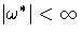 {{| {\omega}^{*}|}\lt{\infty}}
