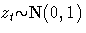 { z_{t} {\sim} \rm{N}(0,1)}