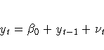 y_{t} = {\beta}_{0} + y_{t-1} + {\nu}_{t}