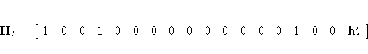 H_t = [1 & 0 & 0 & 1 & 0 & 0 & 0 & 0 & 0 & 0 & 0 & 0 & 0 & 0 & 1 & 0 & 0 & h^'_t
 ]
