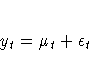 y_t = \mu_t + \epsilon_t