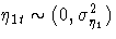\eta_{1t} \sim (0, \sigma^2_{\eta_1})
