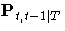 P_{t,t-1| T}
