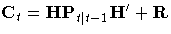 C_t = H{P}_{t| t-1}H^' + R