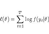 \ell(\theta) = \sum_{t=1}^T \log f(y_t|\theta)