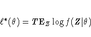 \ell^*(\theta) = T{\rm E}_Z \log f(Z|\theta)