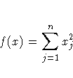 f(x) = \sum_{j=1}^n x_j^2
