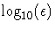 \log_{10}(\epsilon)