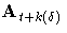 A_{t+k(\delta)}