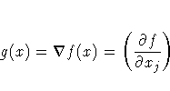 g(x) = \nabla f(x)
= ( \frac{\partial f}{\partial x_j} )