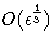 O(\epsilon^{\frac{1}3})