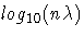 log_{10}(n\lambda)