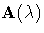 A(\lambda)