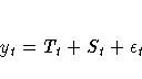 y_t = T_t + S_t + \epsilon_t