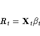 R_t = X_t\beta_t