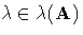 \lambda \in \lambda(A)