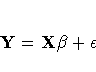 Y=X{\beta} + {\epsilon}