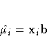 \hat{ \mu_{i}} = x_{i}b