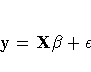 y = X {\beta} + {{\epsilon}}