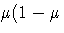 \mu(1-\mu
