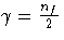 \gamma = \frac{n_f}2