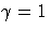 \gamma = 1