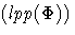 (lpp(\Phi))