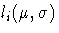 l_i(\mu,\sigma)