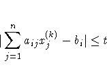| \sum_{j=1}^n a_{ij} x_j^{(k)} - b_i | \leq t