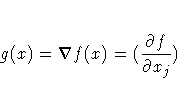g(x) = \nabla f(x) = (\frac{\partial f}{\partial x_j})