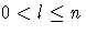 0 \lt l \leq n