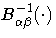 B_{\alpha\beta}^{-1} (\cdot)