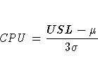 {CPU} = \frac{USL - \mu}{3\sigma}