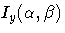 I_y (\alpha , \beta)